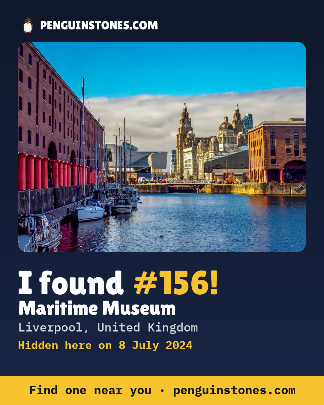 Obrázok s nápisom „I found #156“: fotka kameňa, kde je a ako ďaleko docestoval