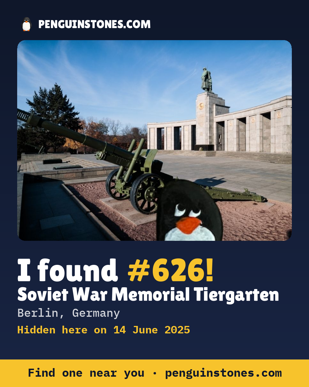 Obrázok s nápisom „I found #626“: fotka kameňa, kde je a ako ďaleko docestoval