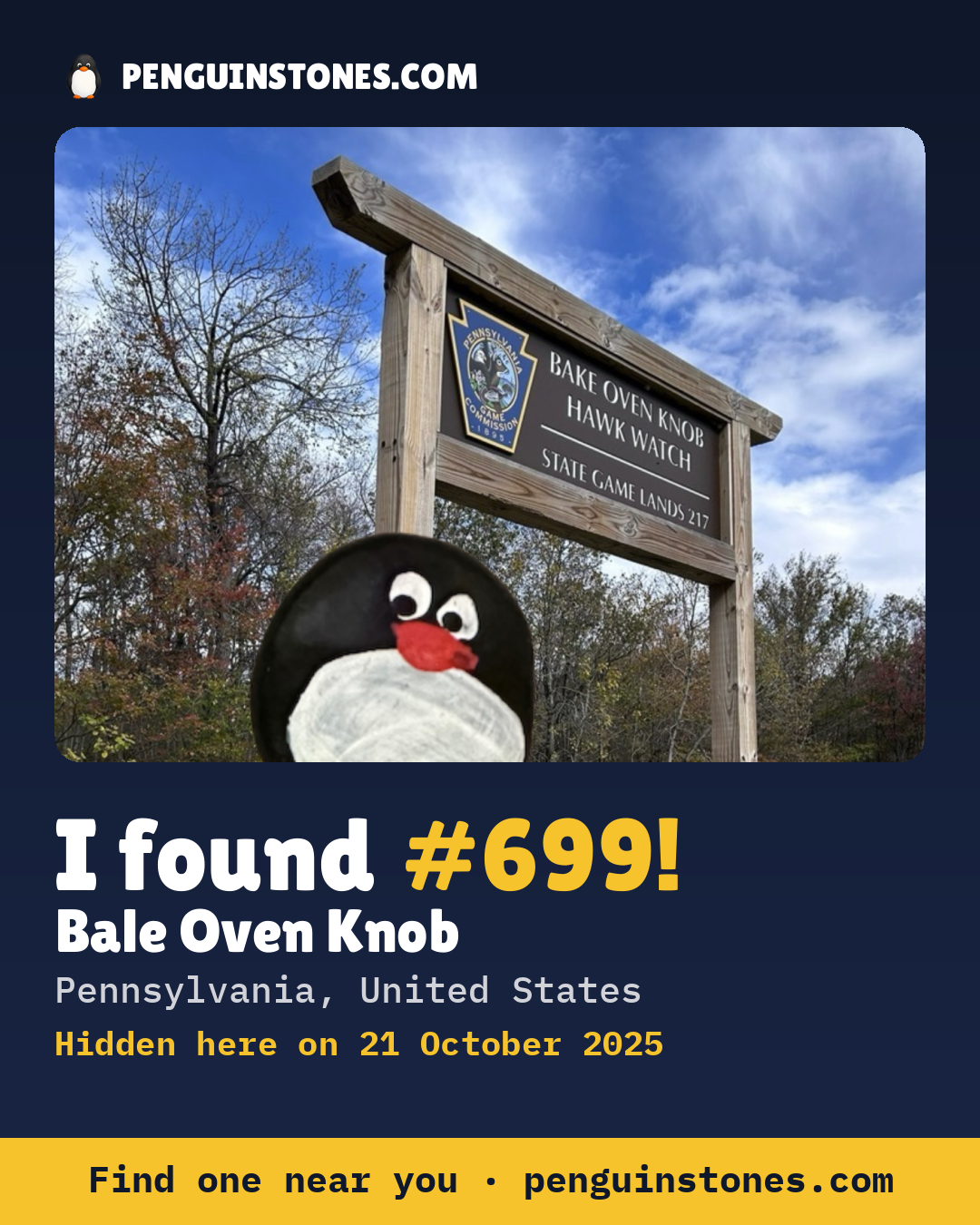 Obrázok s nápisom „I found #699“: fotka kameňa, kde je a ako ďaleko docestoval